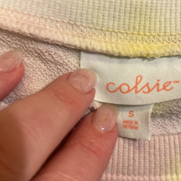 Colsie Tie Dye Crop Cropped Sweatshirt Small S EUC - Picture 3 of 6